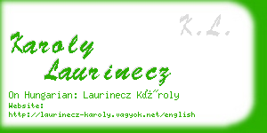 karoly laurinecz business card